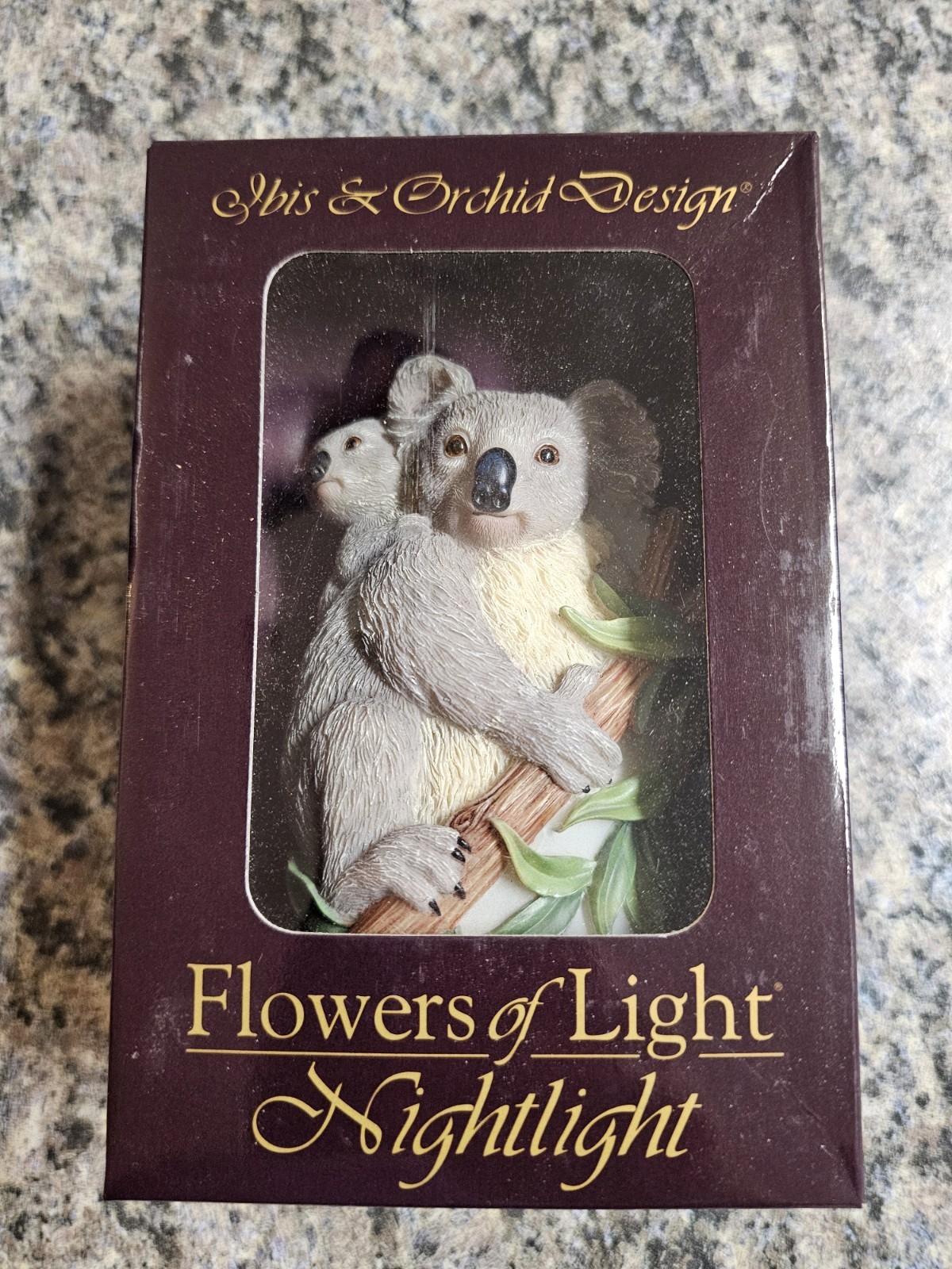 Ibis & Orchid Design Flowers Of Light Night Light Koala Bears #50085 NEW IN BOX