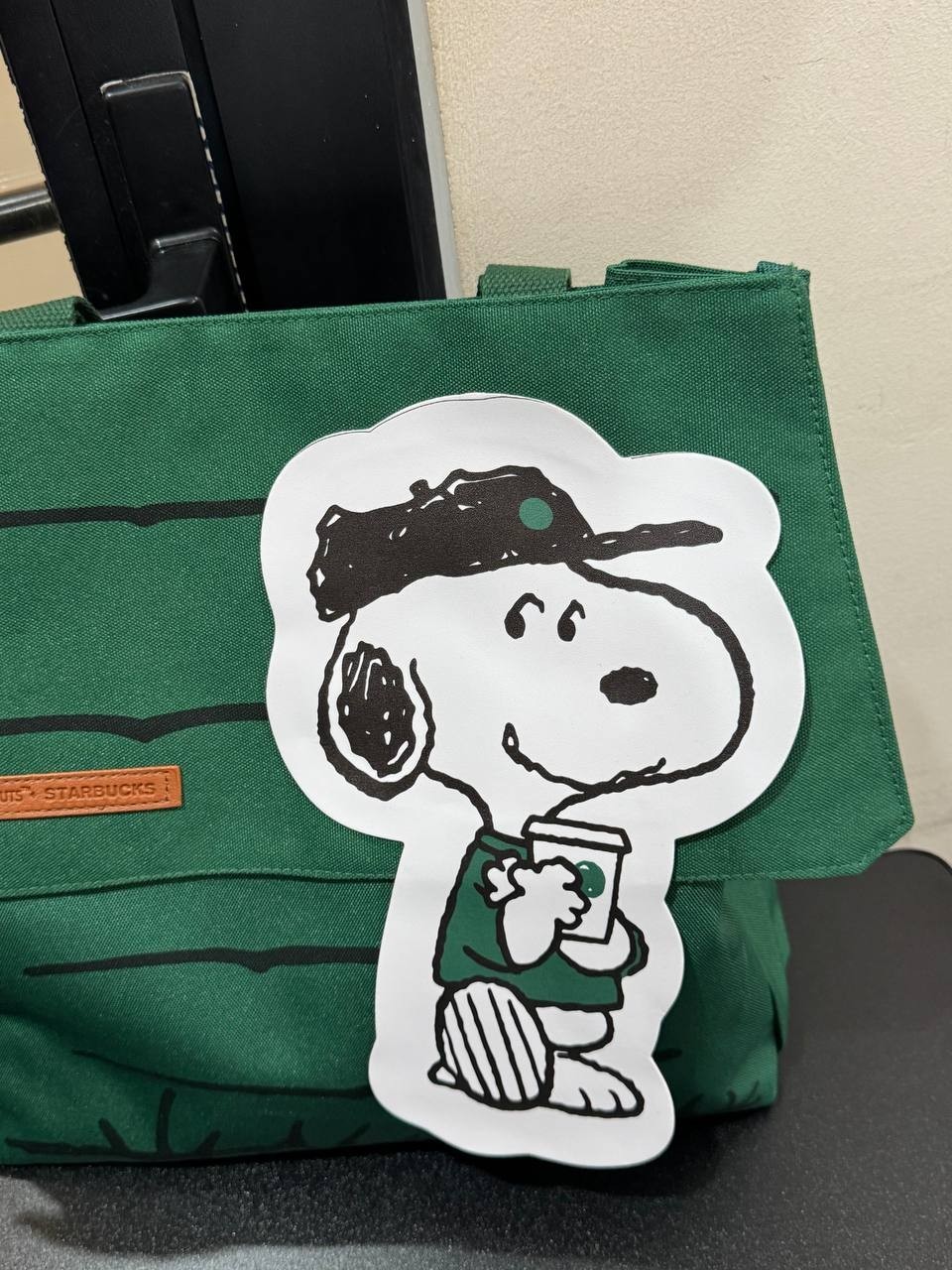 Starbucks Snoopy Peanuts Canvas Tote Bag Large Comic House Shopper Bag New SALE