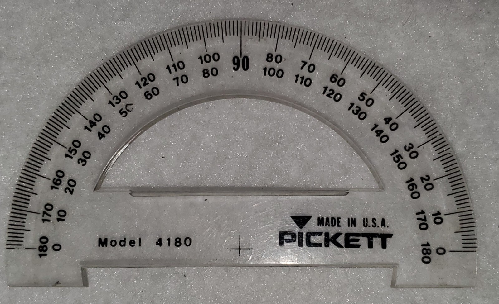 Vintage Pickett 4″ Heavy Duty Semicircle Protractor 4180