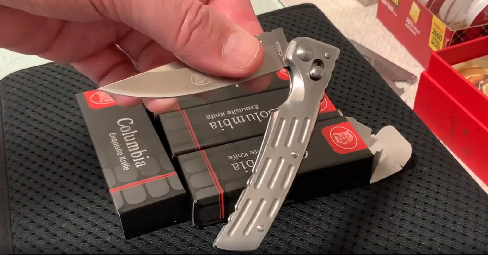 COLUMBIA Stainless Steel Mirror Sheen Axis Lock Pocket Folding Knife