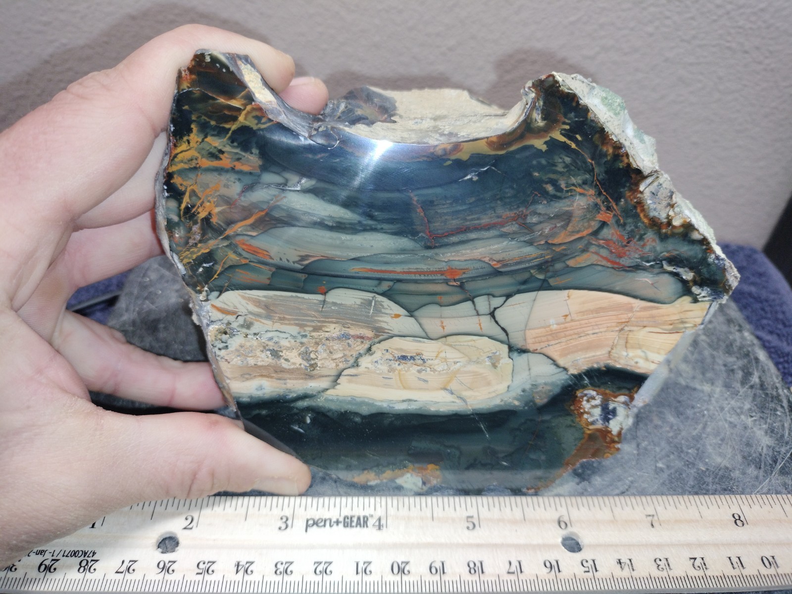 2.68LB AAA+ Blue Mountain Jasper Polished Display Museum Quality #31