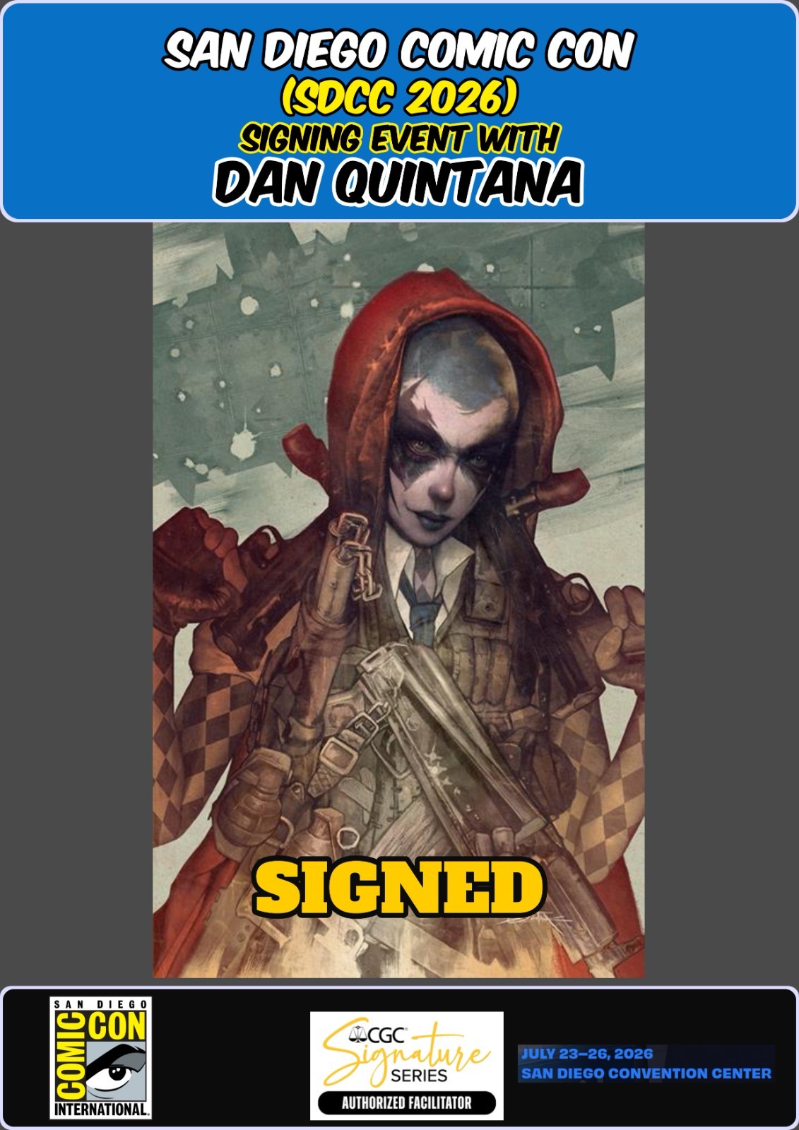 ABSOLUTE BATMAN #22 DC 2026 RAW DAN QUINTANA SIGNED VARIANT SDCC PRESALE NM/COA