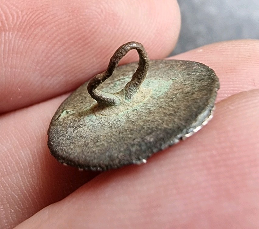 Georgian Button 10 Pointed Star Silver Plate 18th Century Detecting Find Antique