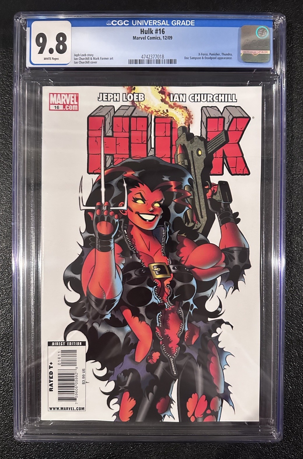 Hulk #16 ~ 2009 Marvel ~ CGC 9.8 ~ Red She-Hulk ~ Brand New Case