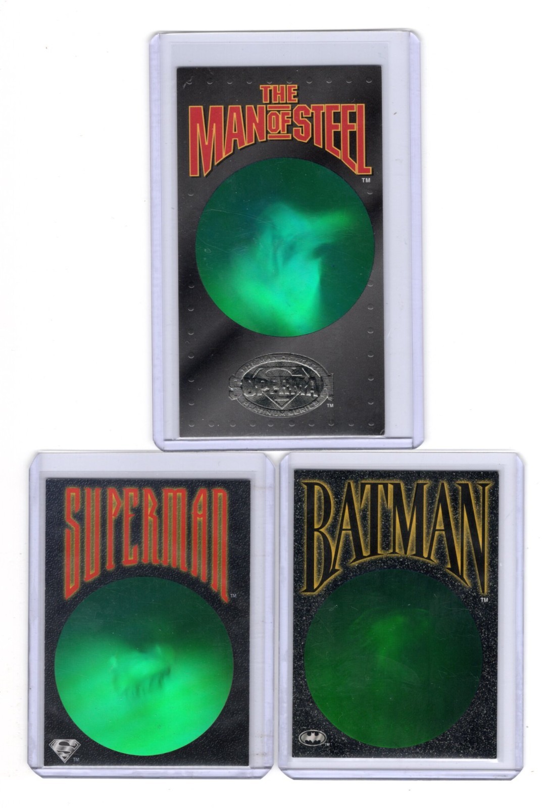 1994 SKYBOX SD1 BATMAN SKYDISC & SD2 SUPERMAN SKYDISC & SD3 MAN OF STEEL SKYDISC