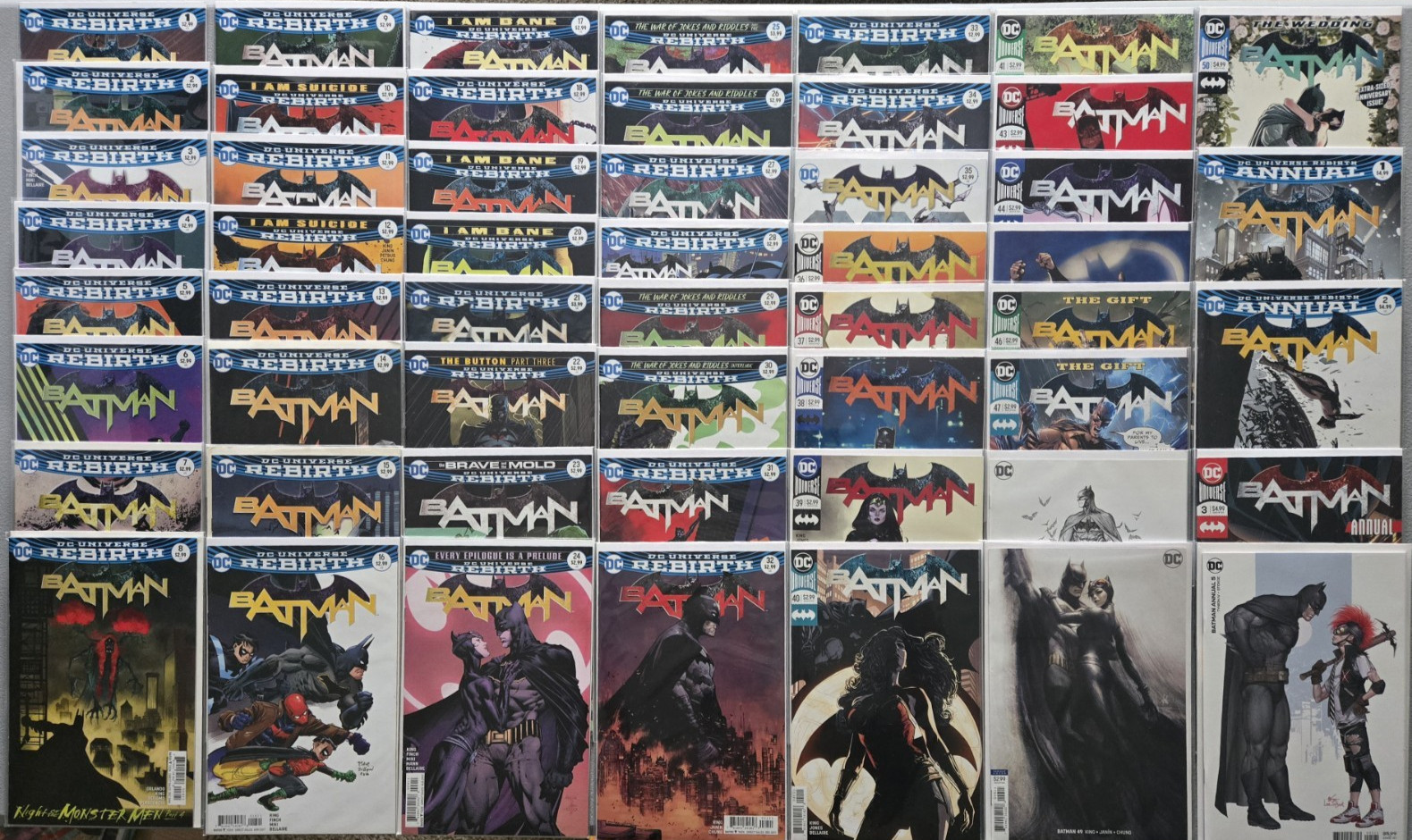 Batman (Vol 3) Rebirth #1-50 Plus Annuals – 2016 Keys and 1st Appearances DC