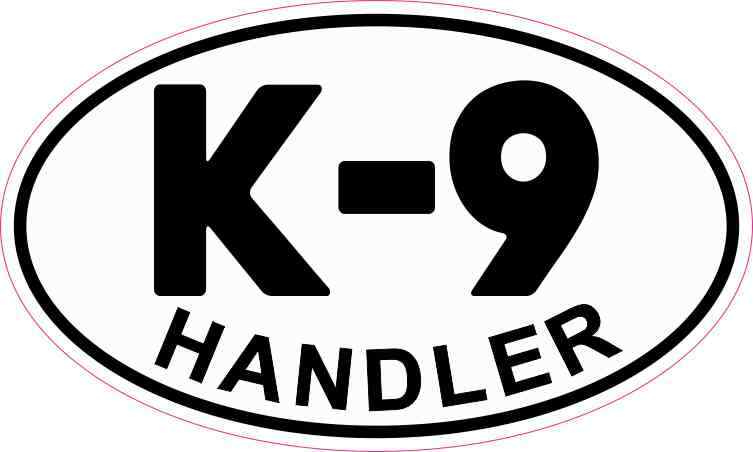 5in x 3in Oval K-9 Handler Sticker