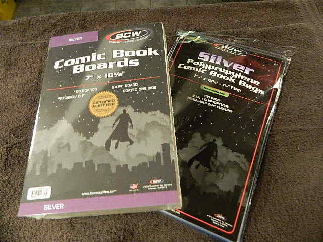 100 New BCW Silver Age Resealable Comic Book Bags And Boards – Acid Free – Archi