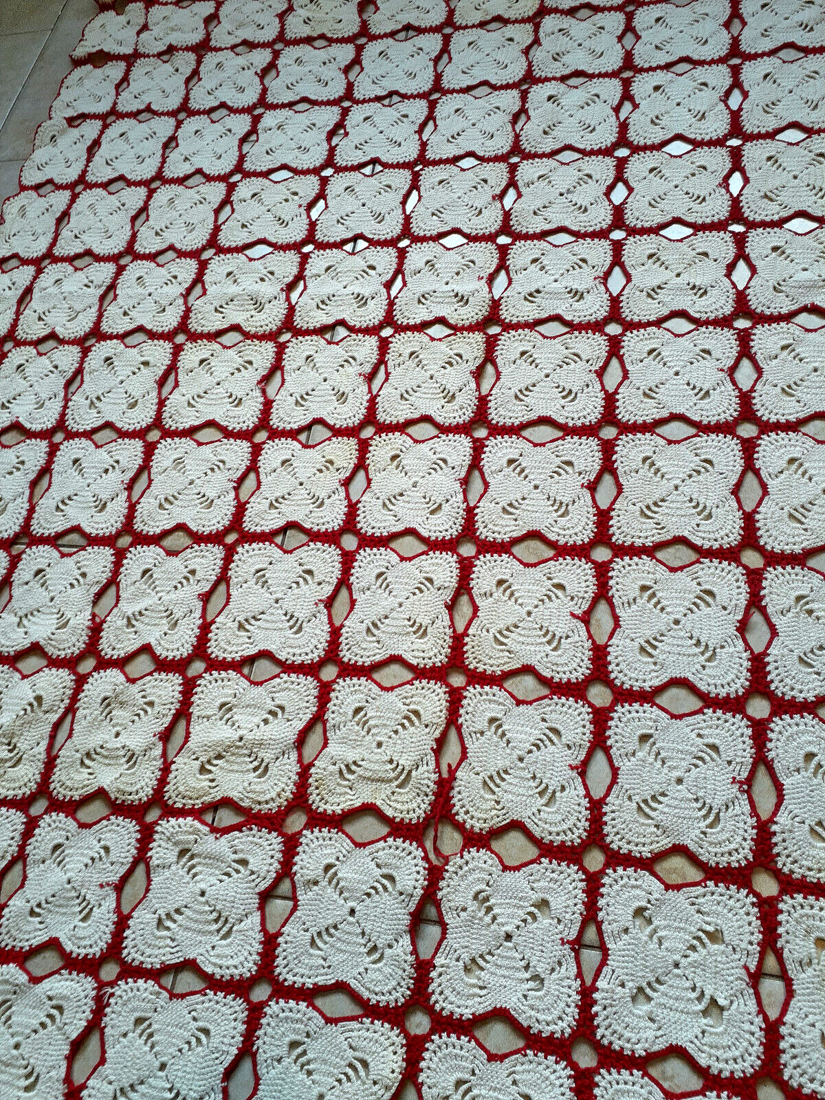 Hand Crocheted Table Covering, Perfect Condition, BB2