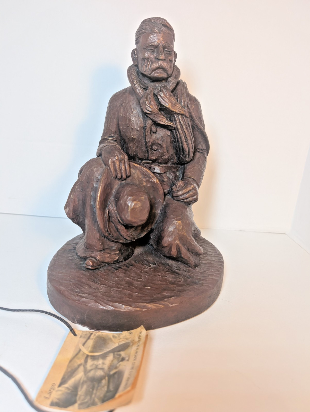 J. Largo Western Sculpture Kneeling Cowboy American Statue 10 inches Tall MINT