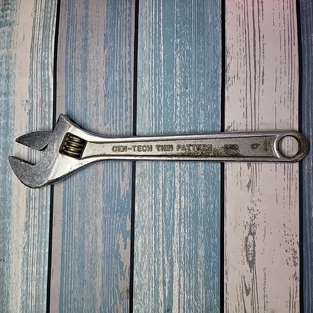 Cen-Tech Japan 10″ Adjustable Crescent Wrench Thin Pattern Chrome Vanadium Steel
