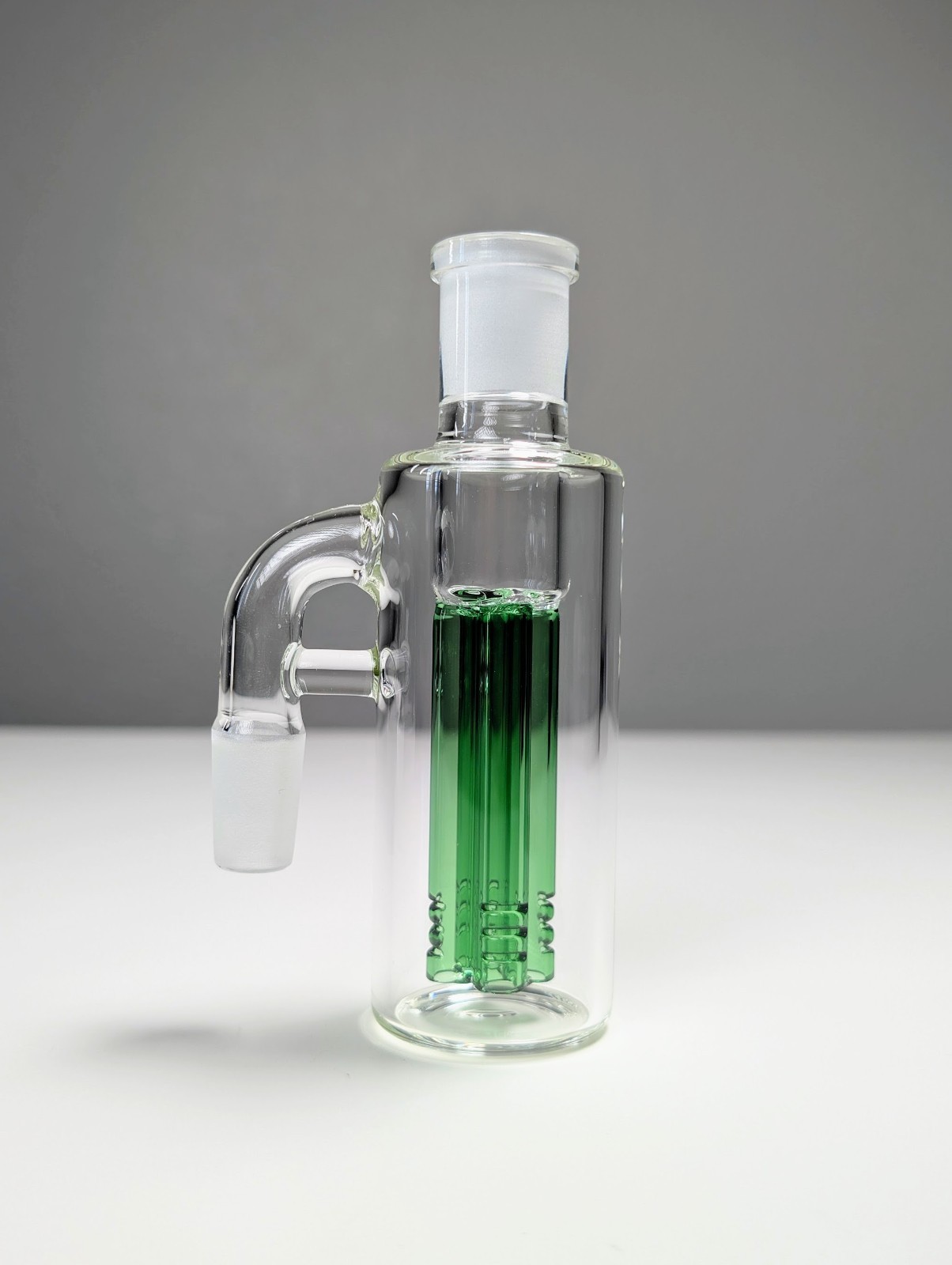 Premium Thick 14mm 90° Green Quad Tree Perc Ash Catcher Tobacco Water Pipe Bong