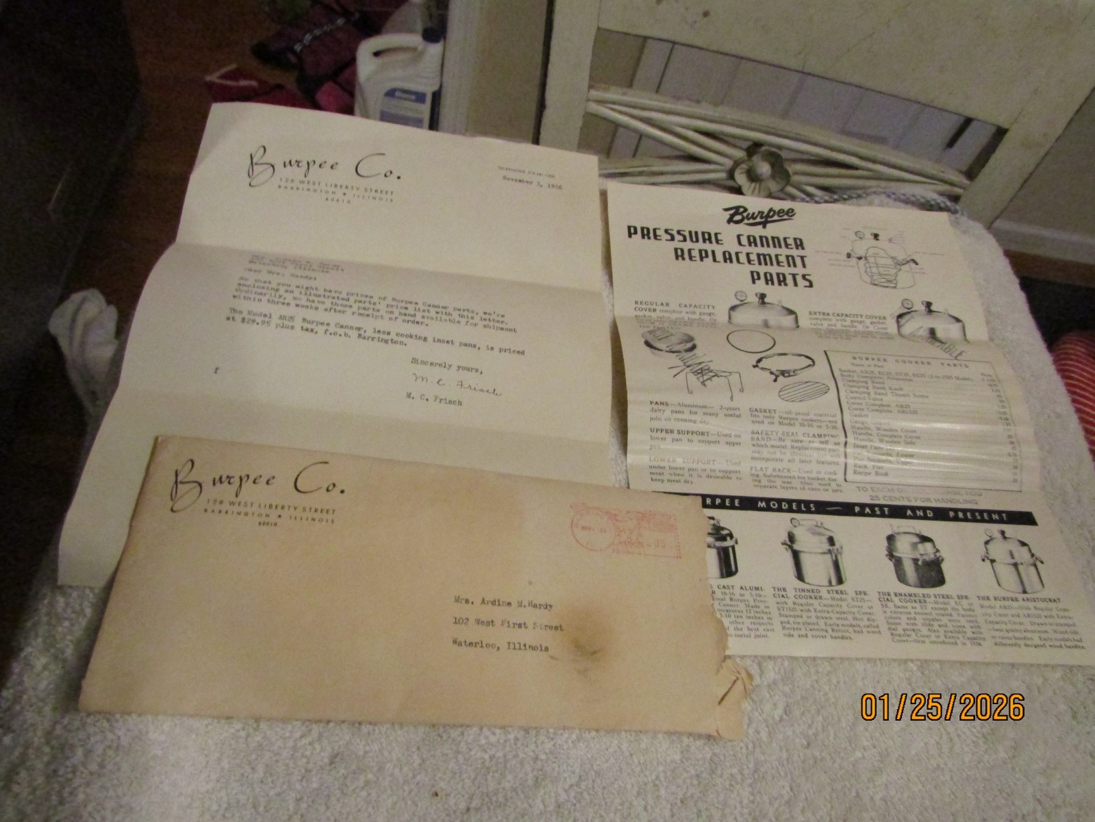 Vintage Burpee Pressure Cooker Replacement Parts Promo Material Aristocrat 1960