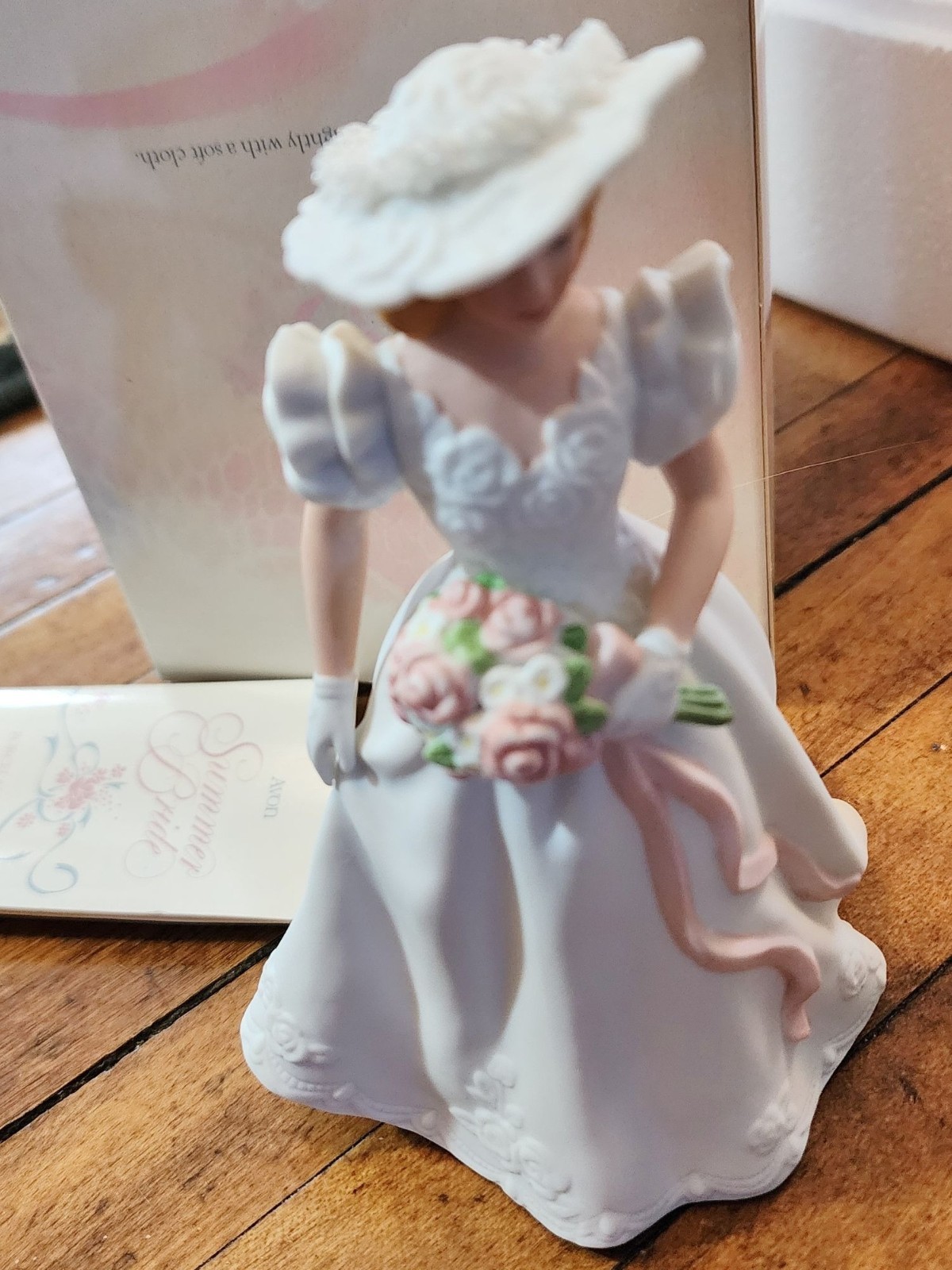 Vintage Avon Summer Bride Porcelain Figurine 1986 New In Box 6 Inches Tall