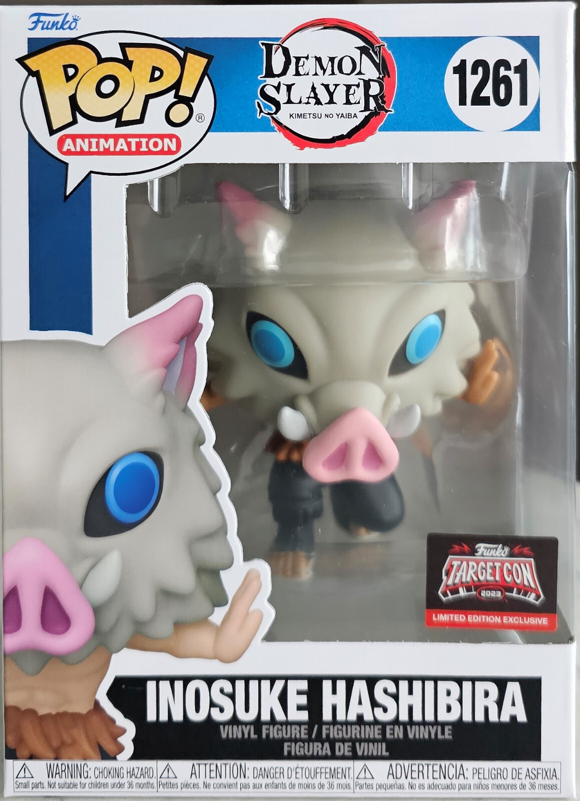 Funko Pop Animation Inosuke Hashibira 1261 Demon Slayer Targetcon Exclusive