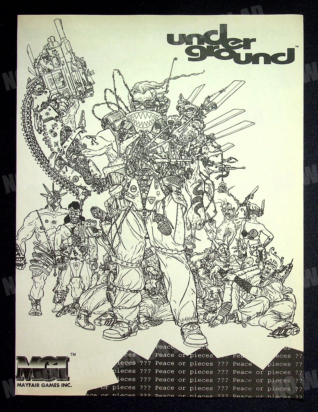 Underground MGI Mayfair Games Inc. 1993 Trade Print Magazine Ad Poster ADVERT