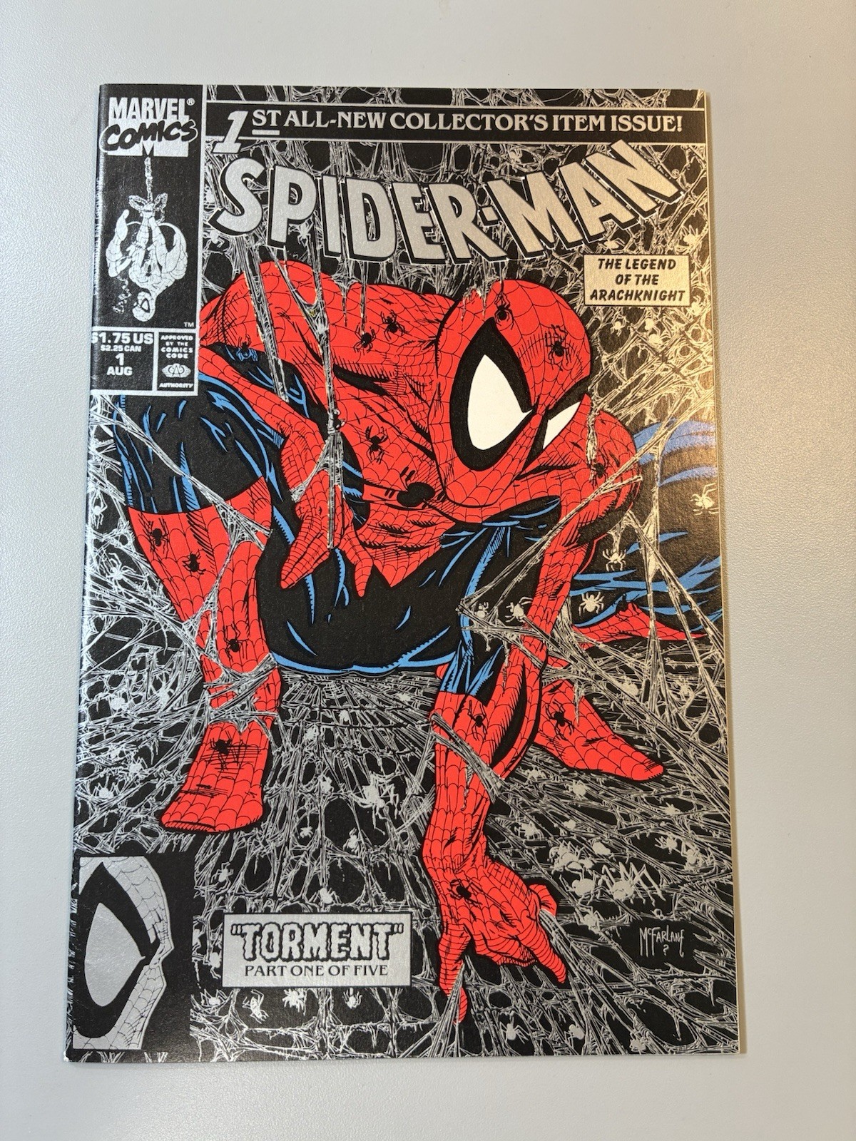 Spider-Man #1 (1990 Marvel) Todd McFarlane Silver Cover *Very Fine + or Better?*