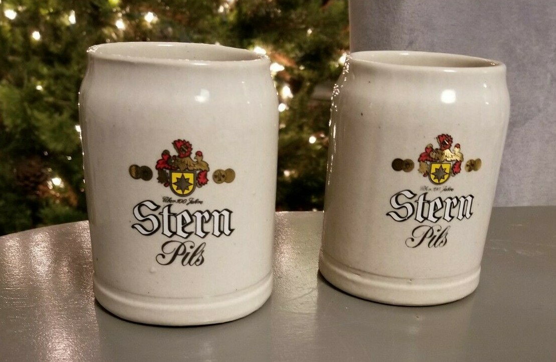 2 Stern Beer Pils Mugs .25 liters, Made in Germany