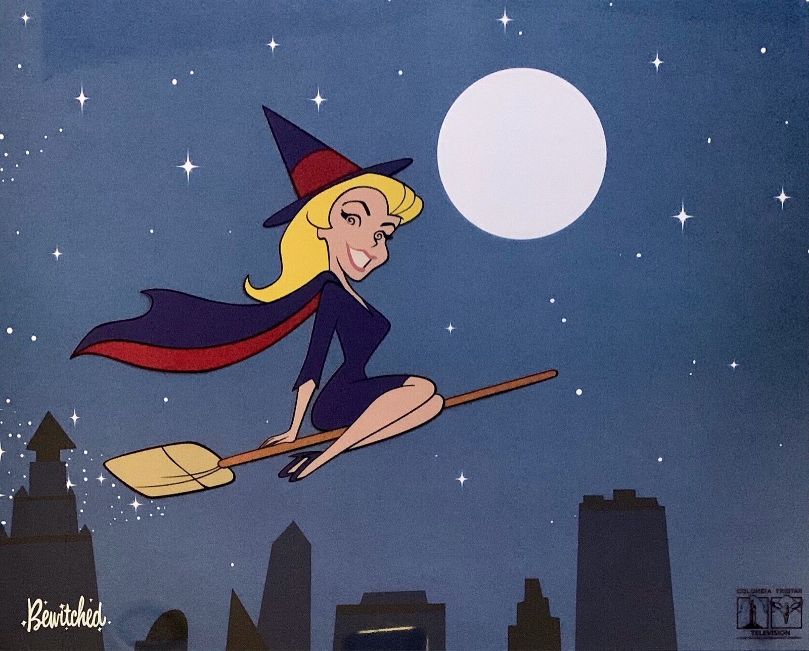 BEWITCHED TV Show Samantha Stephens Animation Art Sericel Cel 11″ x 14″