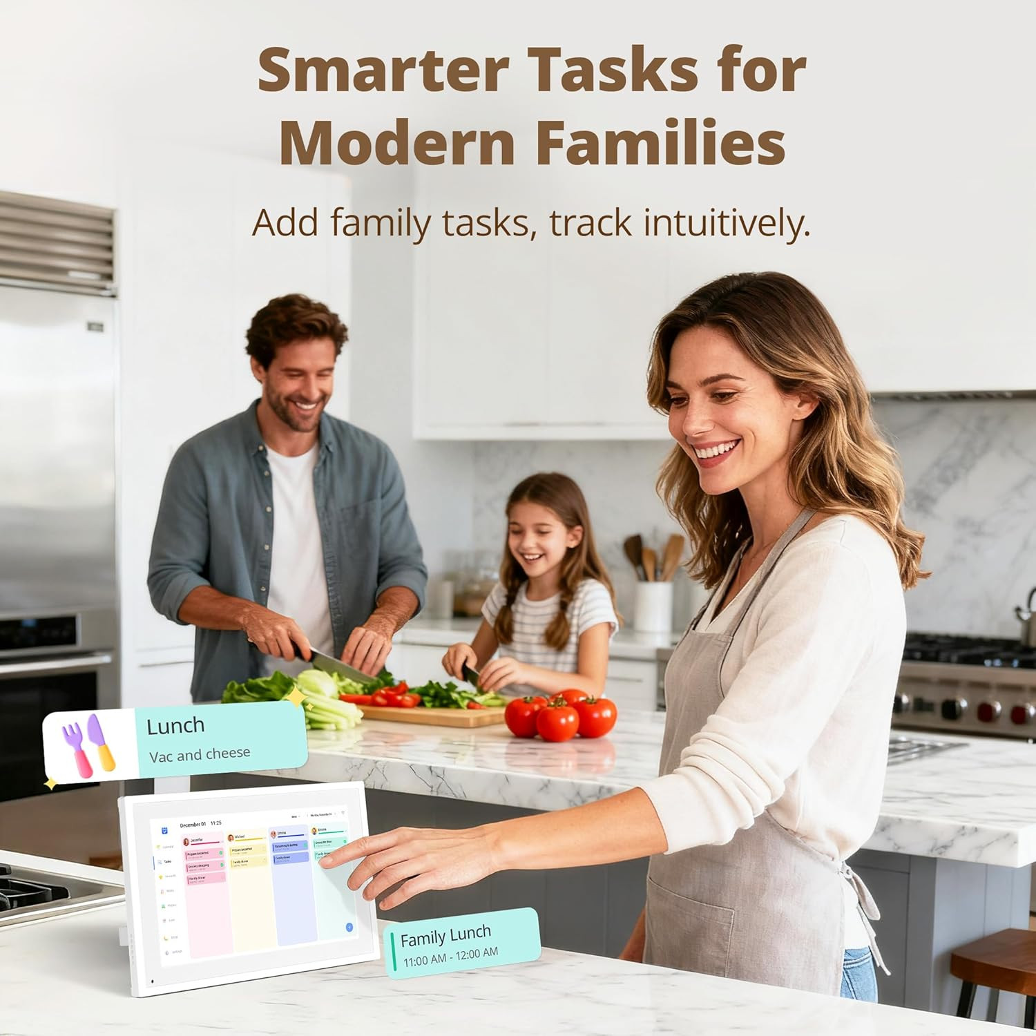 10.1″ Touchscreen Digital Calendar & Chore Chart – Smart Family Planner