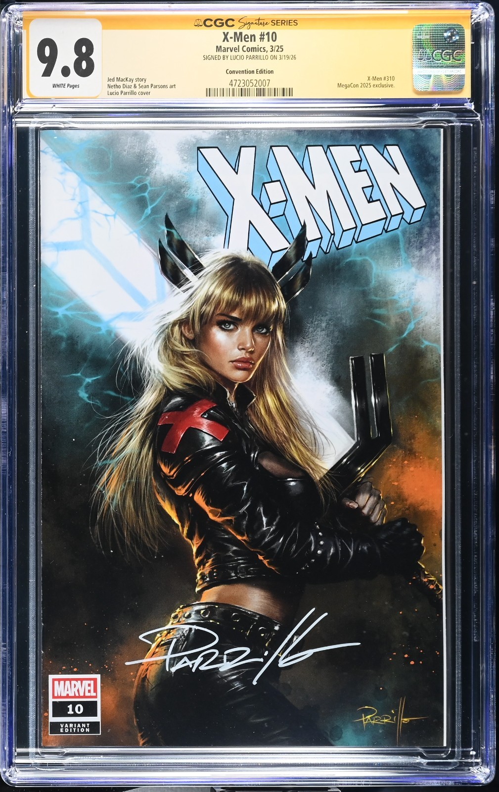 X-Men #10 Lucio Parrillo Magik MegaCon 2025 Variant CGC 9.8 Signed LTD 800