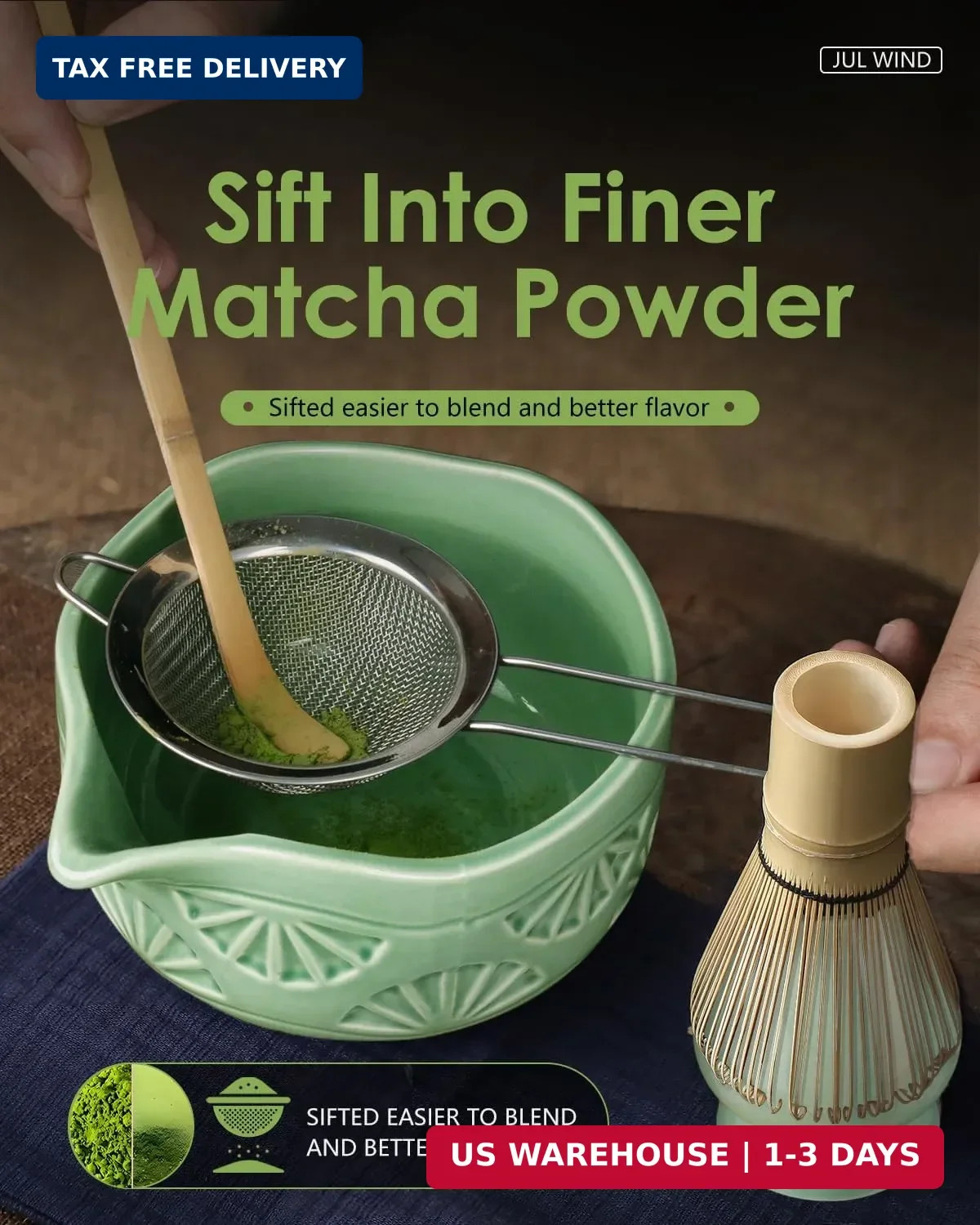 Matcha Whisk Set, Ceramic Matcha Set Includes Matcha Bowl with Spout, Matcha Whi