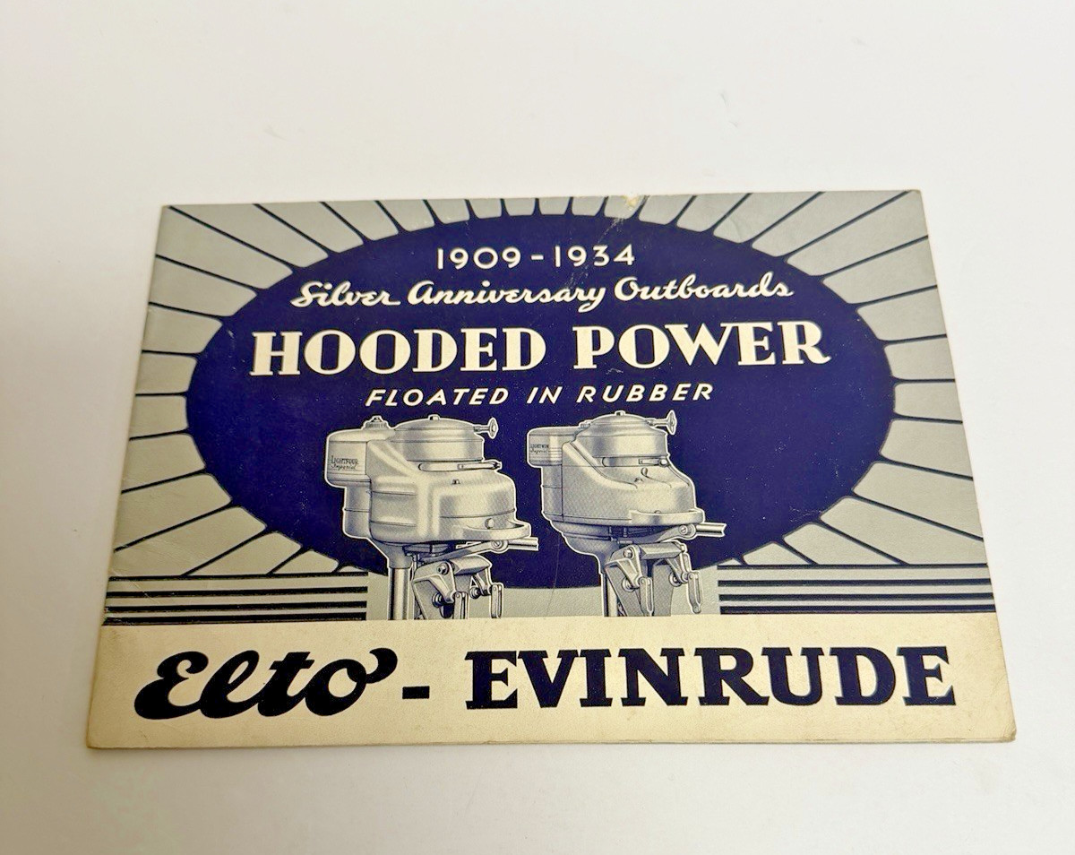 1909 – 1934 ELTO & EVINRUDE Outboard Motors Hooded Power Catalog 7.5″ x 10.5