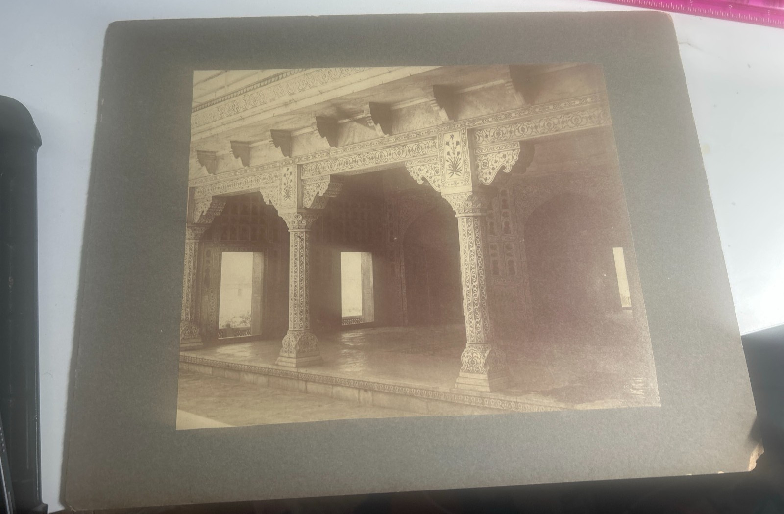 Agra Fort Zenana Colonnade India c1870s Albumen Photograph Mughal Architecture