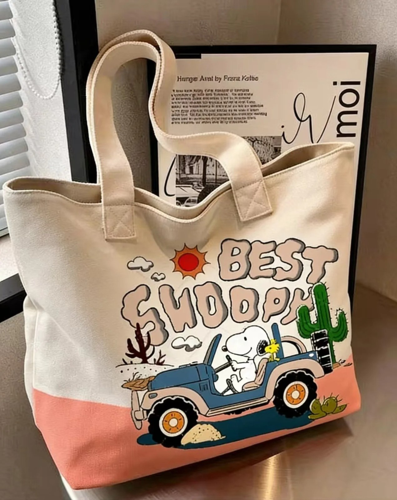 2025 New Starbucks Snoopy Tote Bag Shoulder Bag WHITE/GREEN Color-Free Shipping