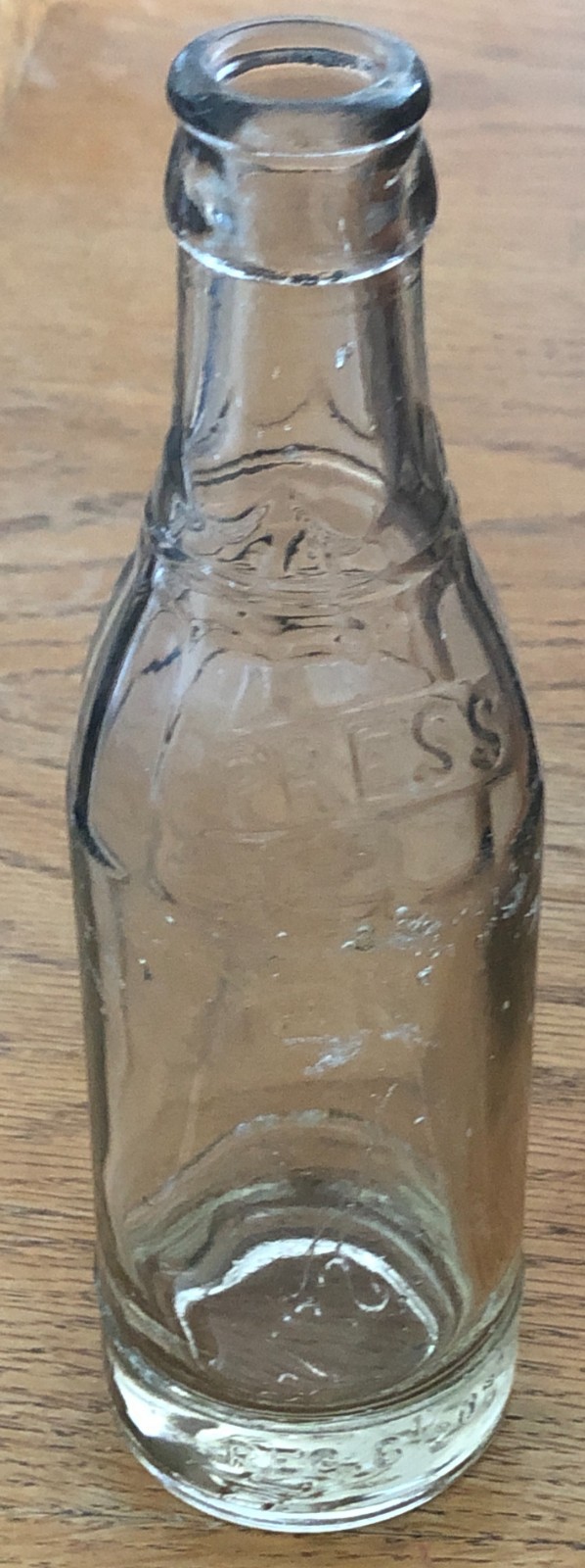 Antique PRESS Bottling Works Embossed Soda Bottle – Clear Heavy Glass Seltzer