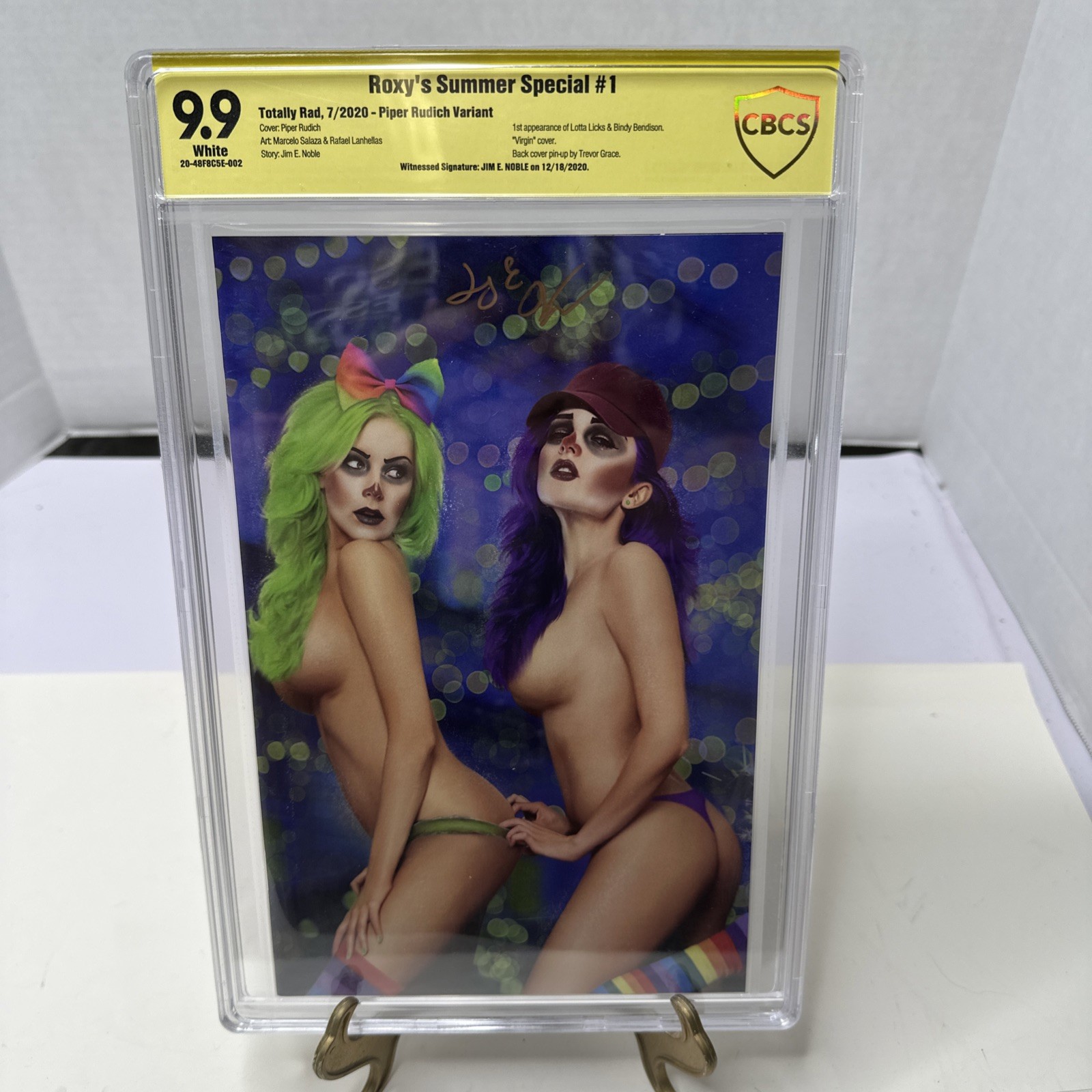 Roxy’s Summer Special CBCS 9.9 Signed Jim Noble 2020 Totally Rad Comics #1 A0