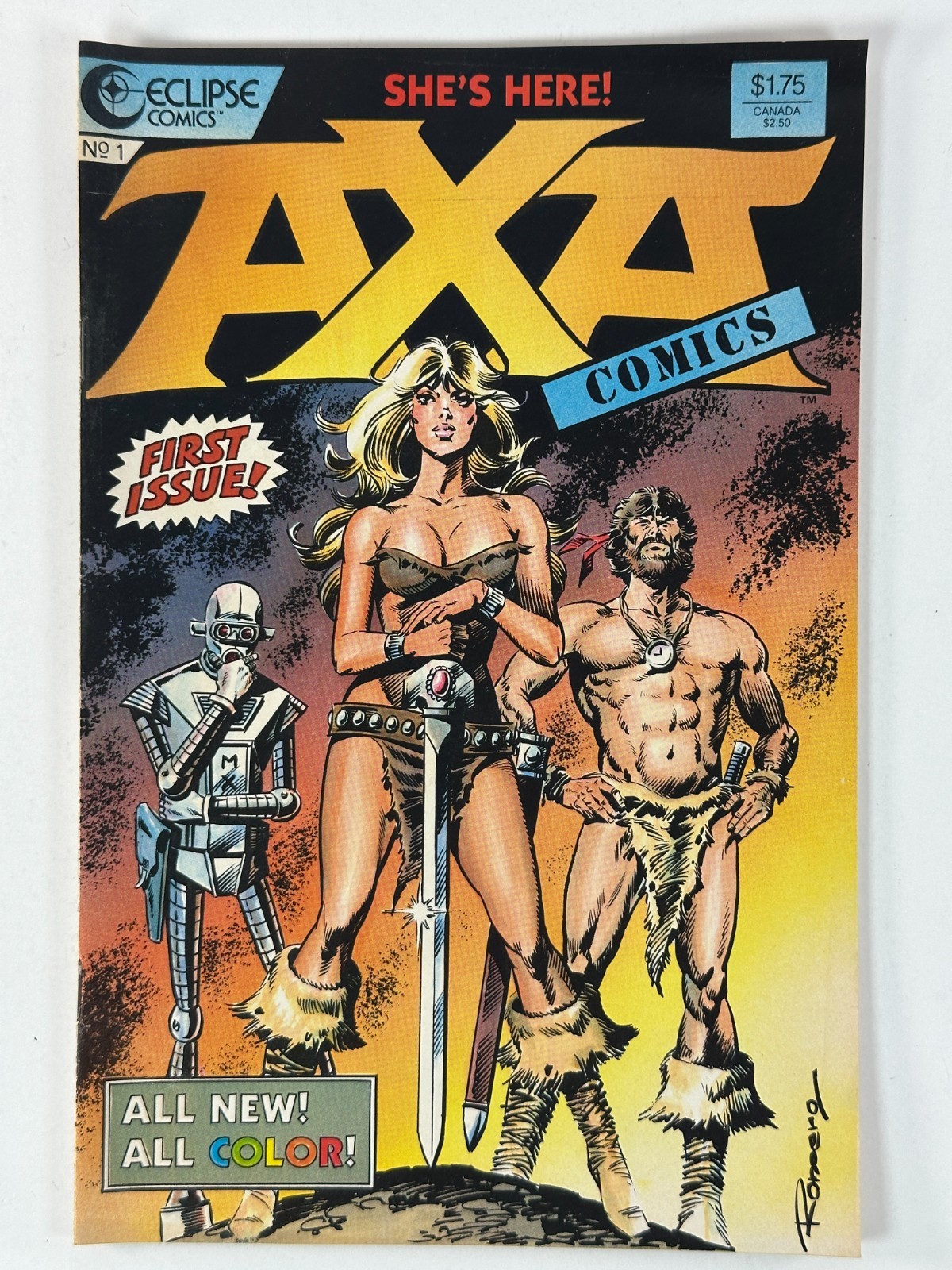 AXA #1 Eclipse Comics 1987 First Issue Full Color Comic