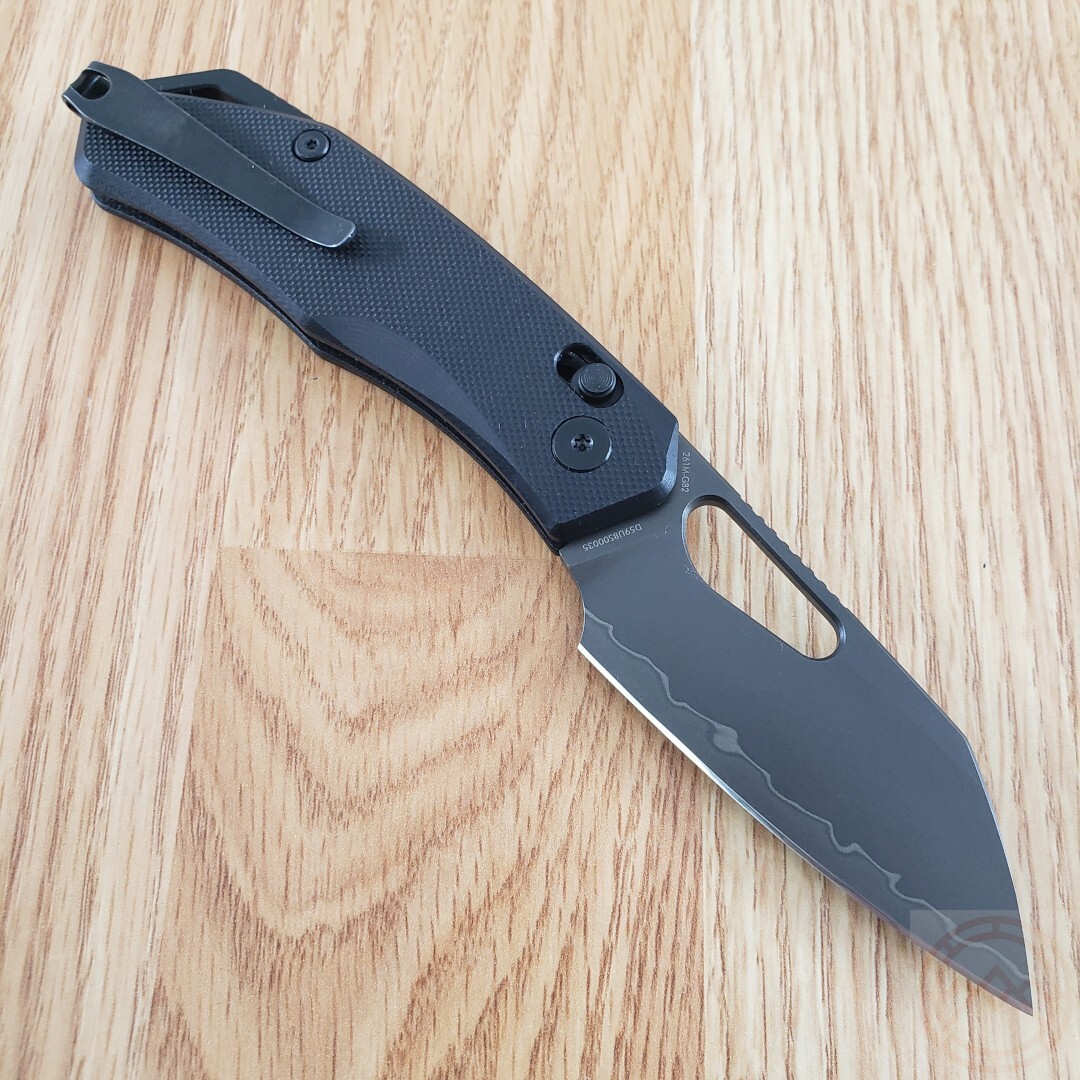 SRM Knives Folding Knife 2.88″ Laminated 140Cr Steel Blade Black G10 Handle