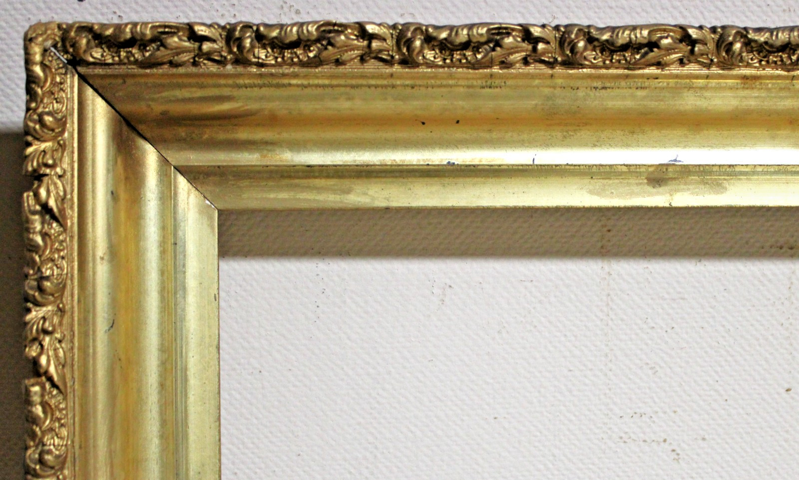ANTIQUE FIT 10 X 15 BAROQUE ORNATE PICTURE FRAME WOOD LEMON GOLD GILT VICTORIAN