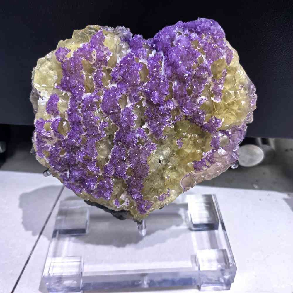 5.5LB Rare Natural Purple Fluorite Quartz Crystal Mineral Specimen Healing +ST