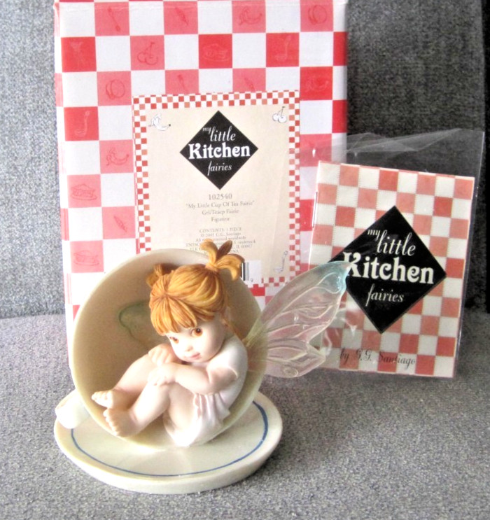 My little kitchen fairies “Little Cup Of Tea Fairy” 2001 Enesco #102540 NIB