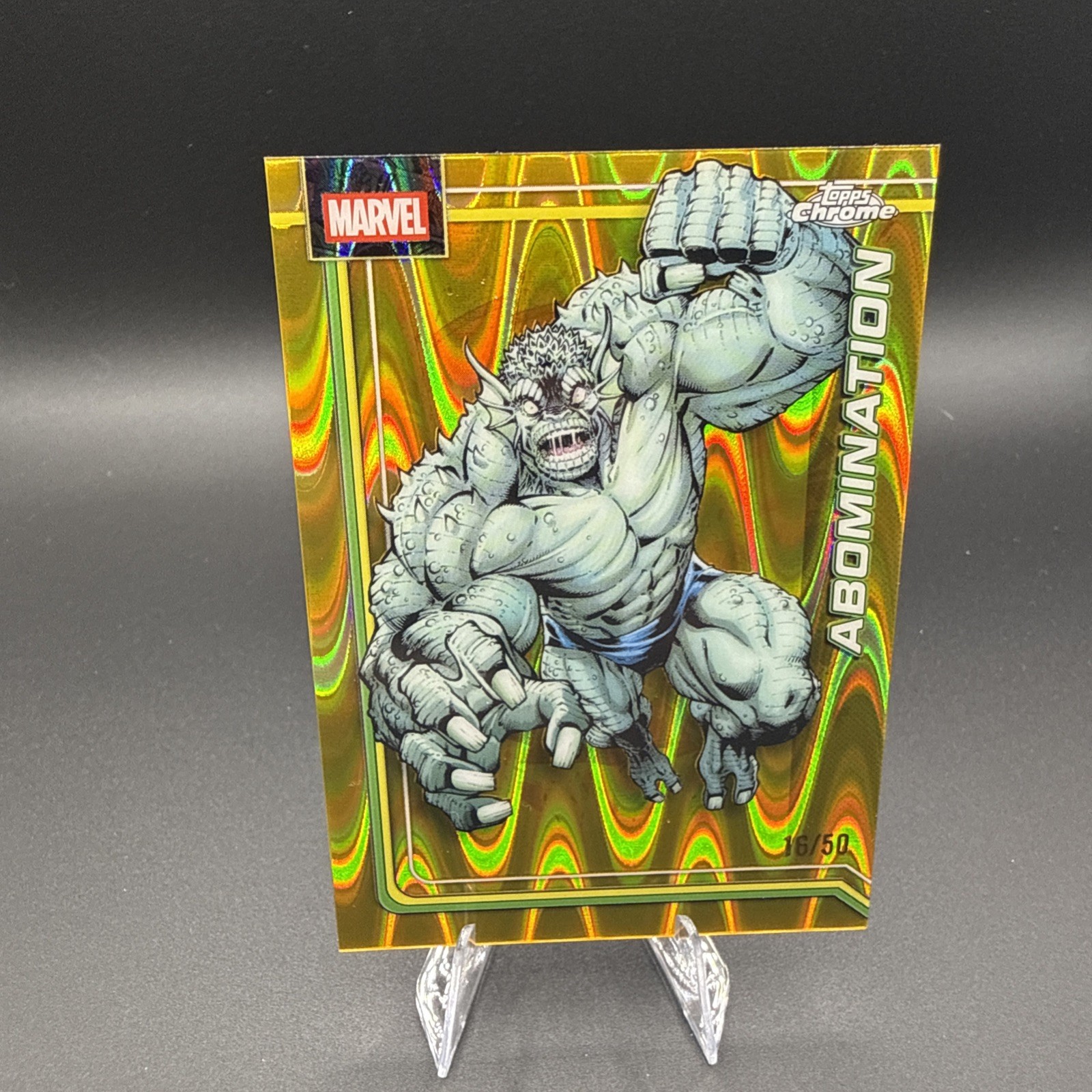 2026 Topps Chrome Marvel – Abomination – Gold Raywave Refractor /50