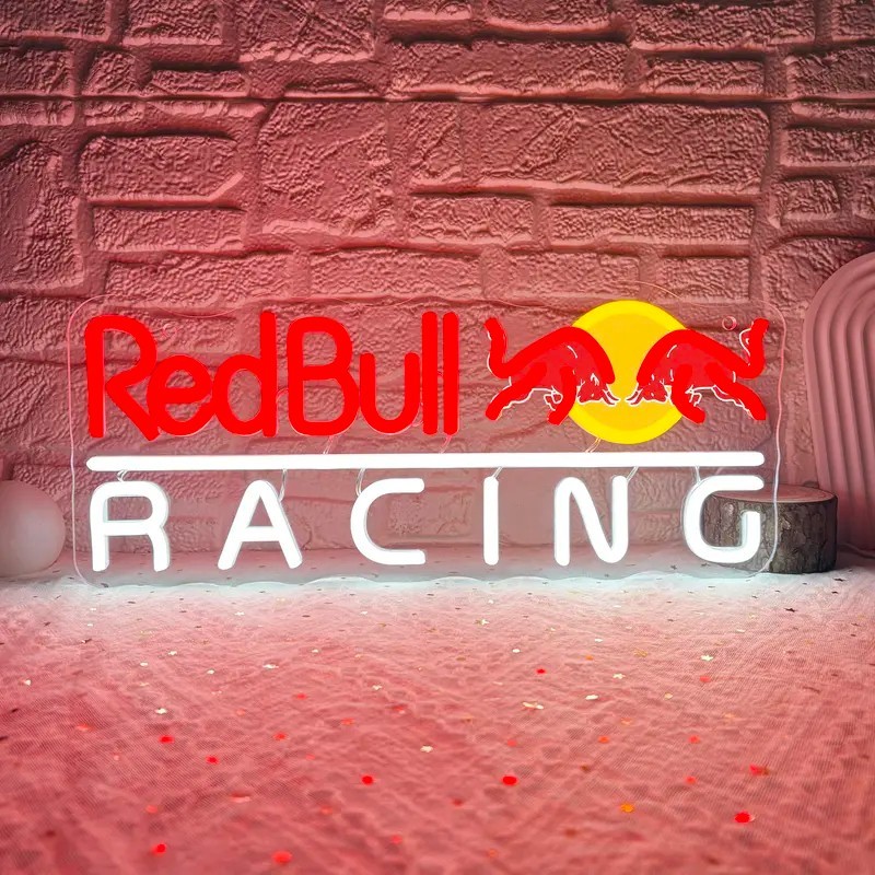 16″x7″ Red Bull Drink Racing LED Neon Sign With Dimmer USB Powered Light Lamp