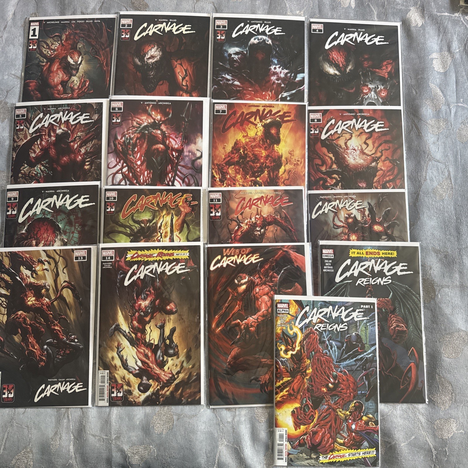 2022 Carnage #1-14 Complete Series Set Ram V + Web Of Carnage, Carnage Reigns