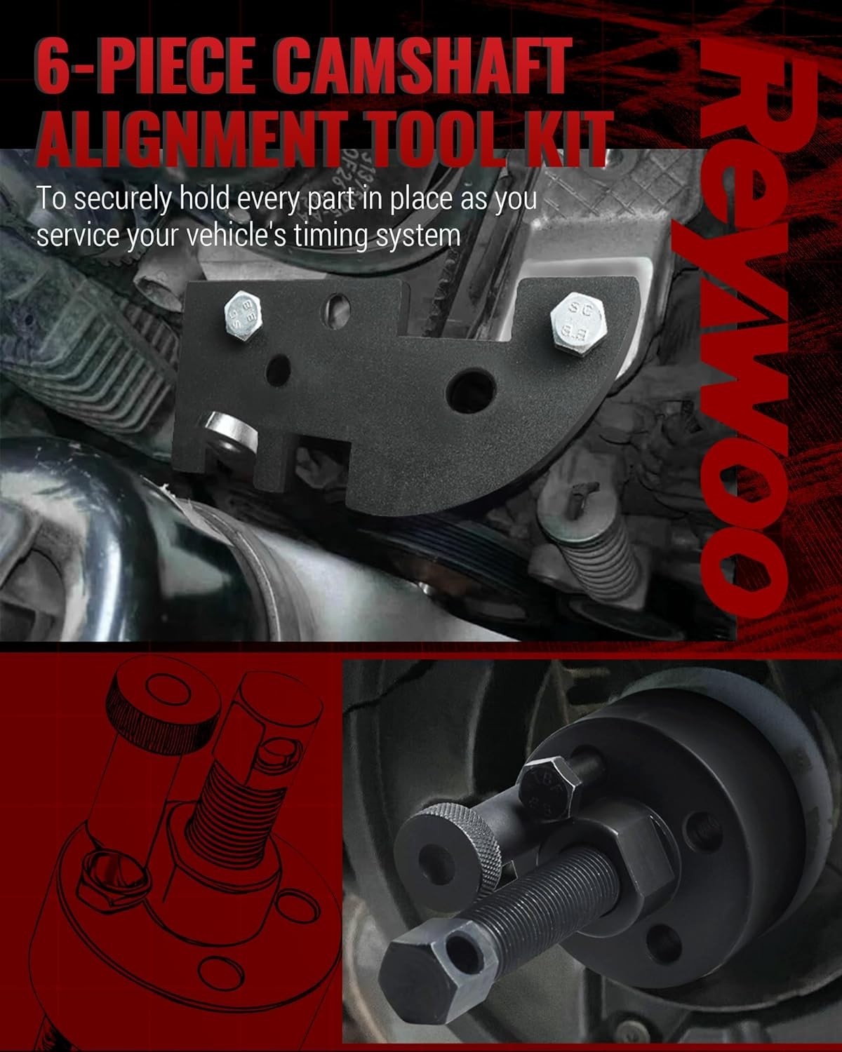 Timing Tool Kit Compatible with Volvo B4204/B4154 Engine (8-Speed Transmissio…