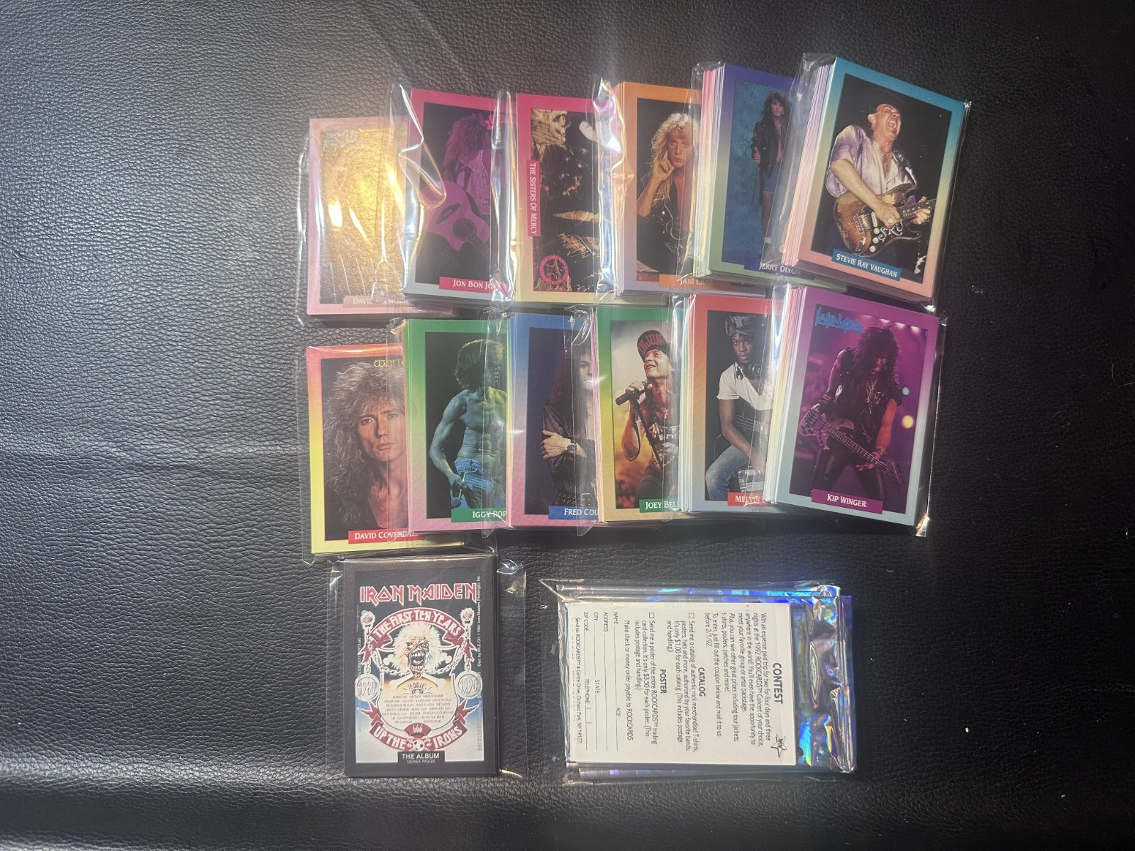 1991 BROCKUM ROCK CARDS – Complete 288 Card Base Set + 18 Card Art Sticker Set