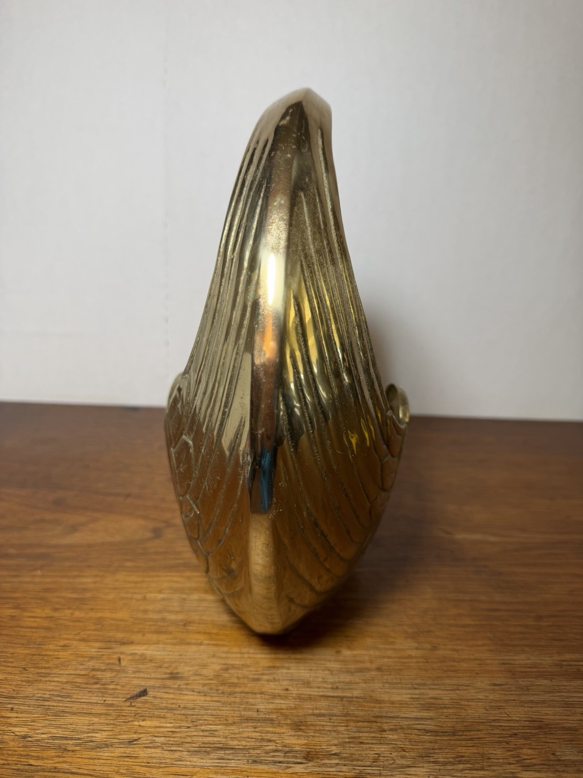 Vintage 11” Crane Bird Solid Brass Basket/planten Hollywood Regency Swan