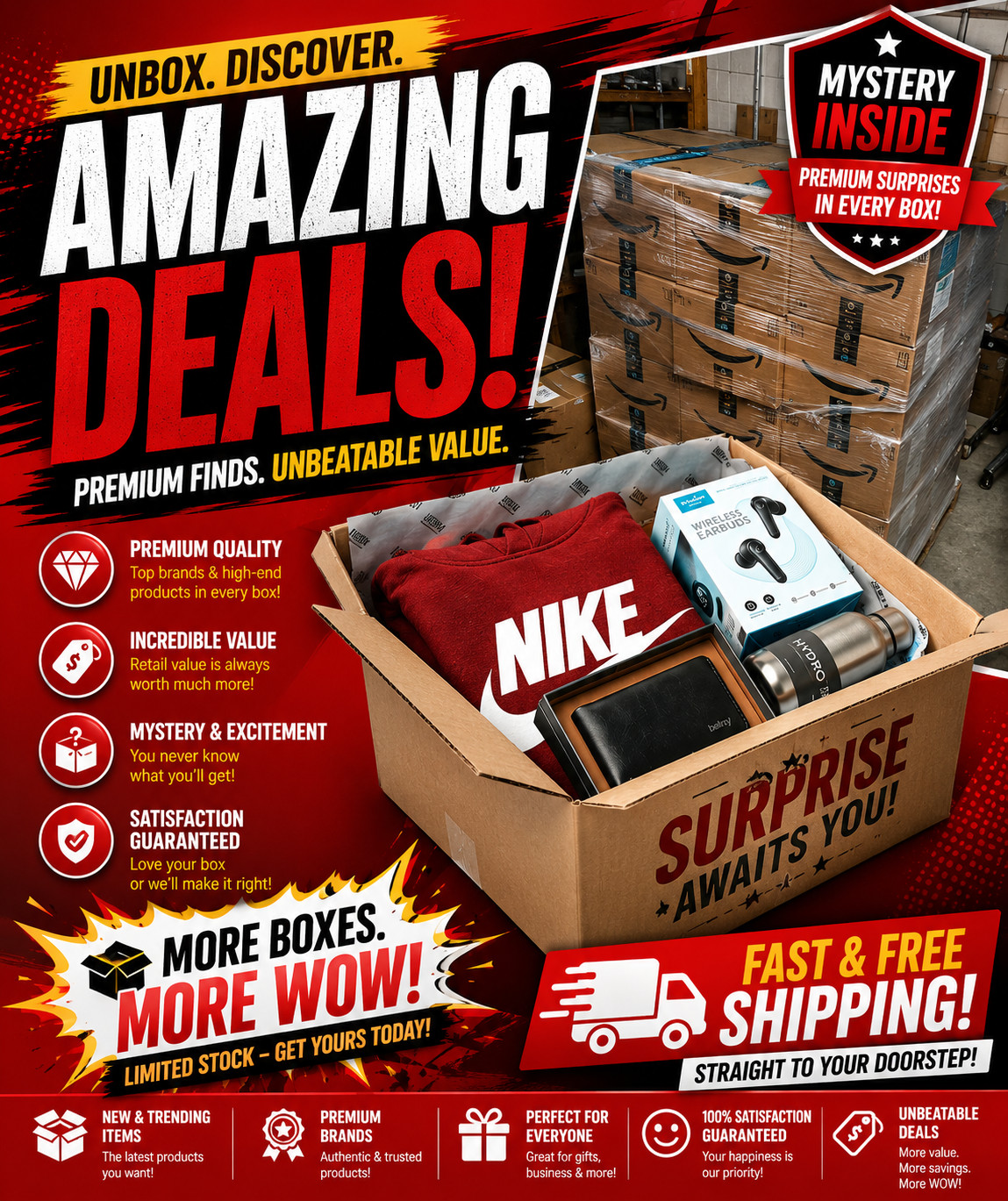 Walmart Retail Gold Rush Box – Overstock Surprise Collection
