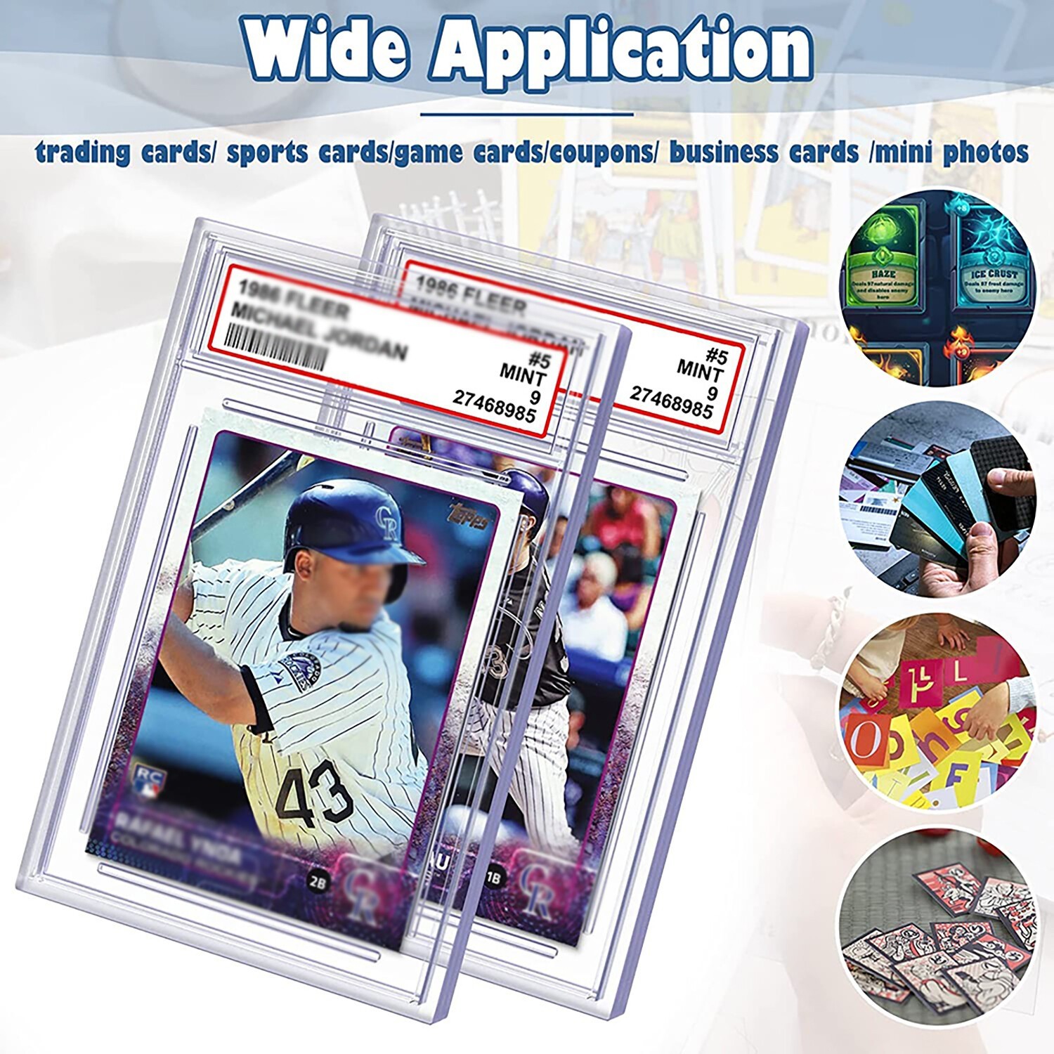 5-100PCS Empty Graded Card Holder PSA Style Slab for Trading Sports Cards Case