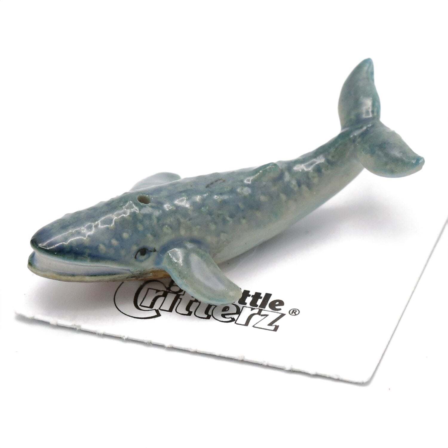 Little Critterz Whale Blue – Whale “Krill” Reptile Miniature Porcelain Figurine