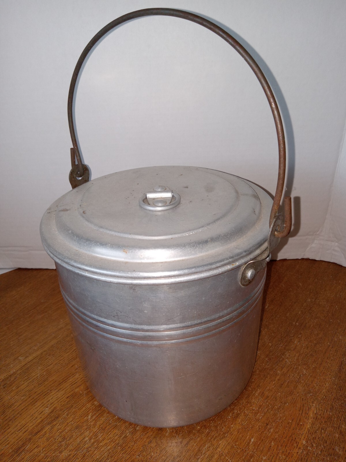 BUCKEYE REAL SOLID 4 QUART ALUMINUM POT W LID & HANDLE