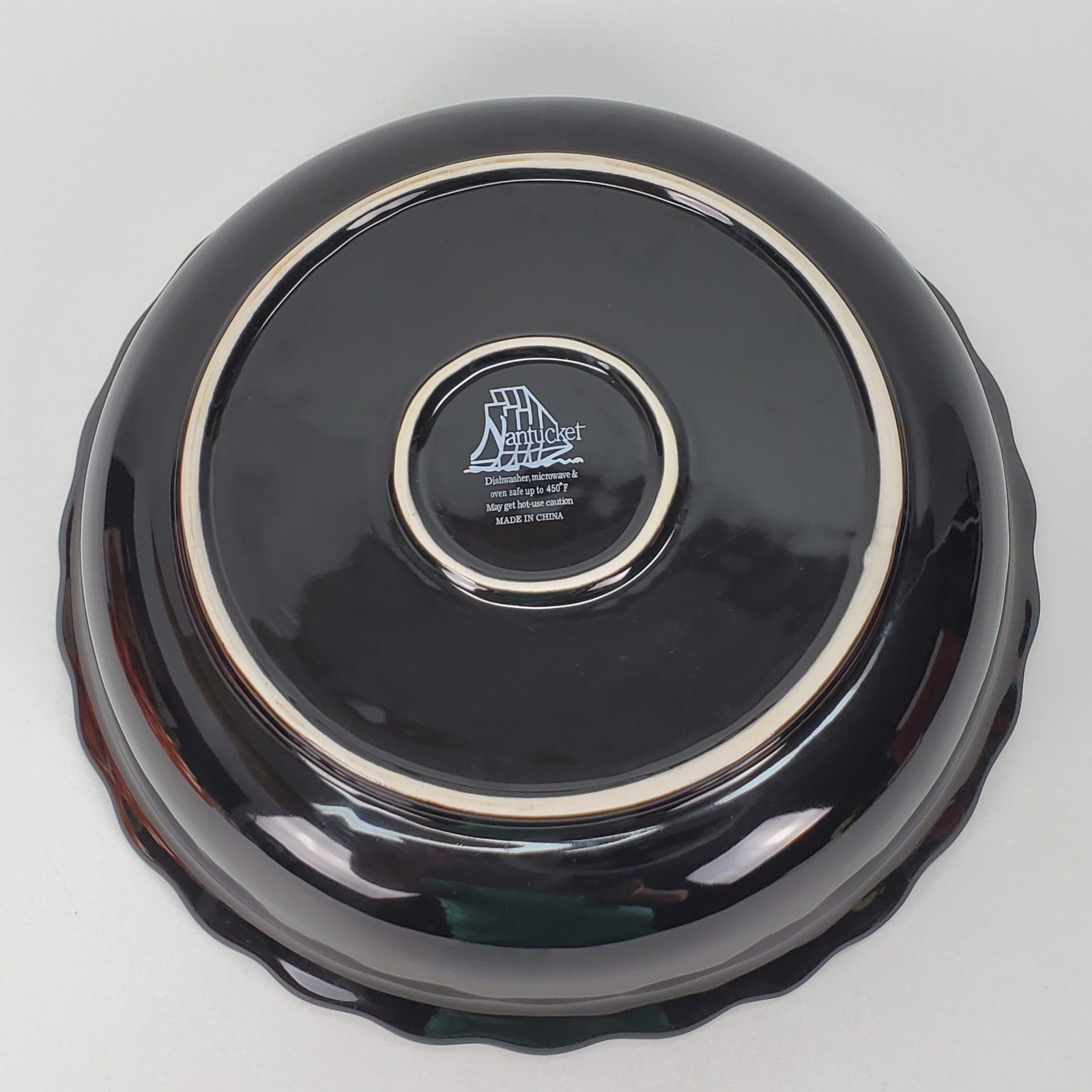 Nantucket Home Jack O Lantern Pie Keep Ceramic Pumpkin Halloween Baker with Lid