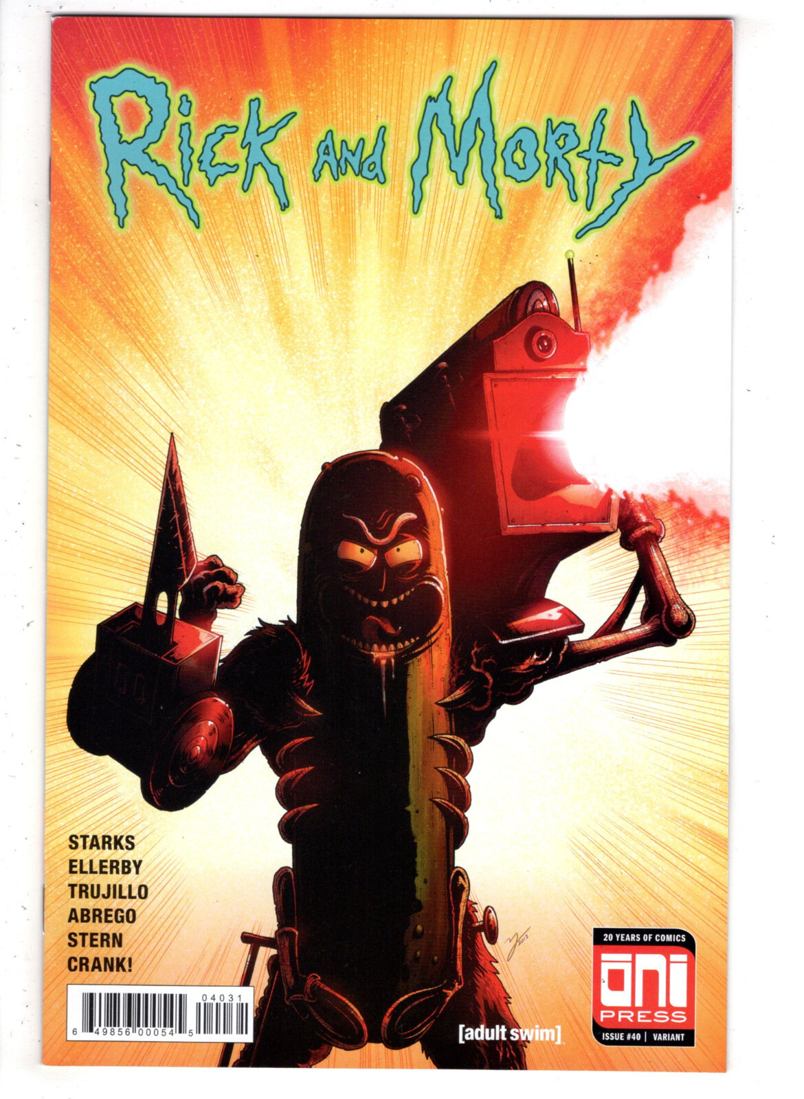 RICK AND MORTY #40 (2018) – GRADE NM – IRON MAN 282 HOMAGE VARIANT – ONI PRESS!