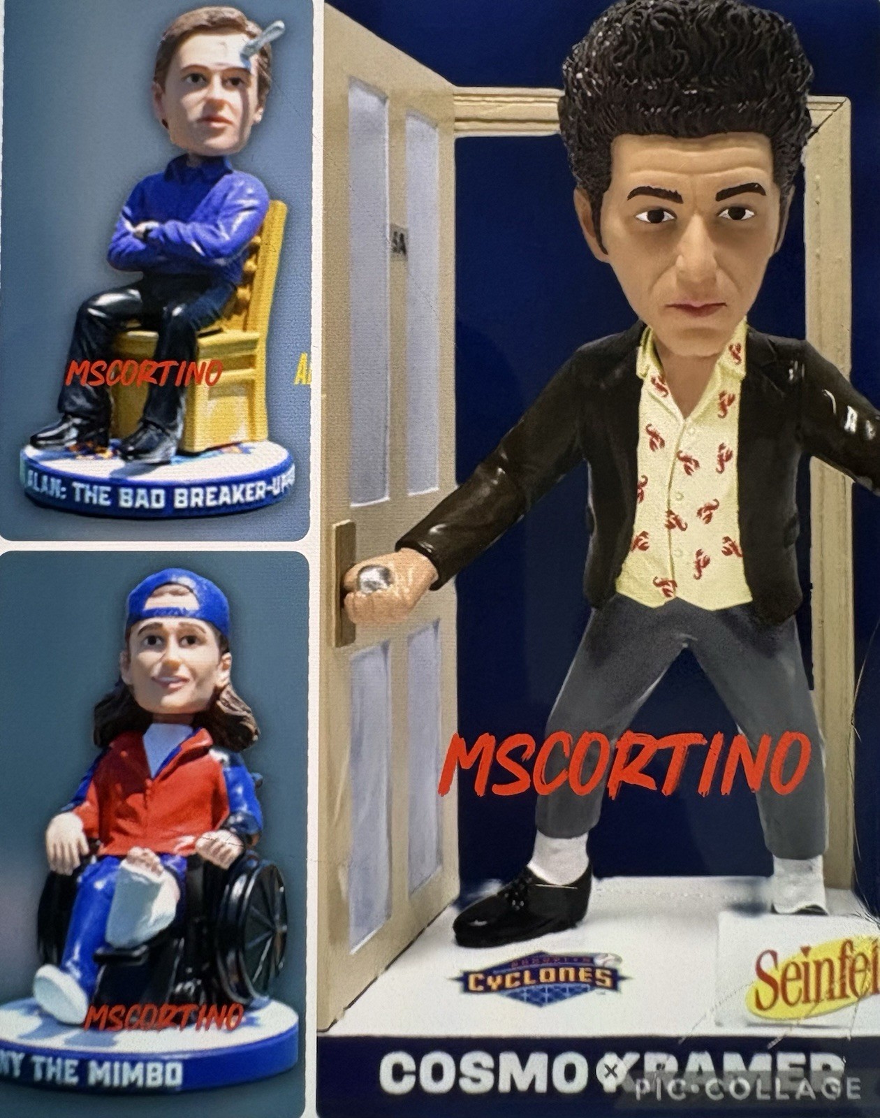 Seinfeld Night 2026 Bobbleheads, Kramer, Tony, Alan, Cyclones SGA PRESALE