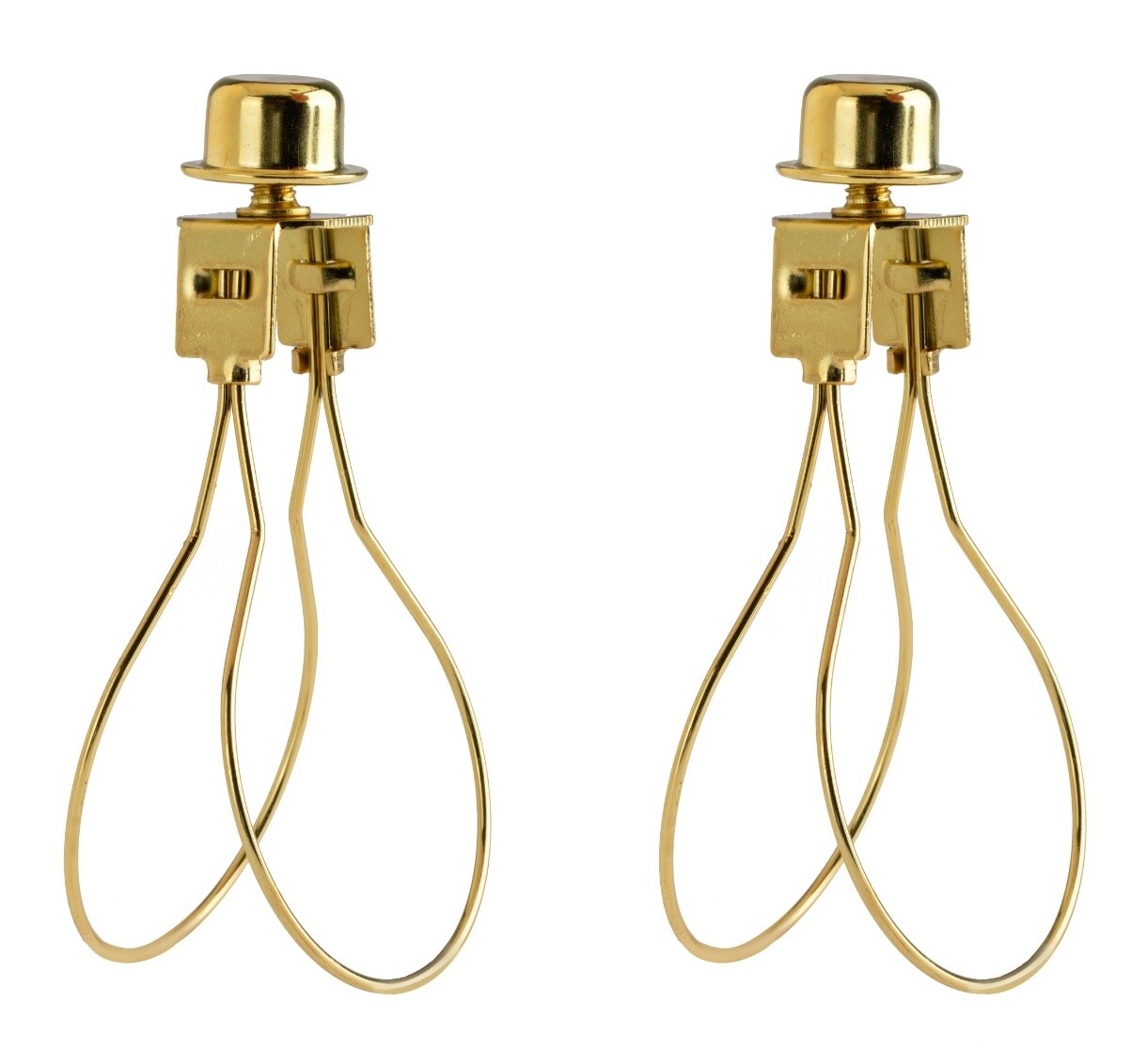2 Clip On Bulb Lamp Shade Holder Adapters And Finial Cap Shade Holder Knobs